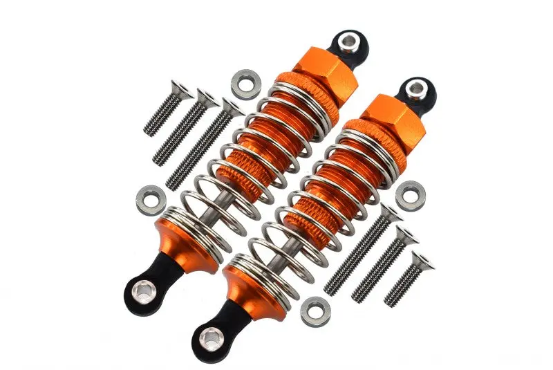 1/10 Rc Touring -  Orange Plastic Ball Top Damper (75Mm) With Washers & Screws - 1 Pair Set 1