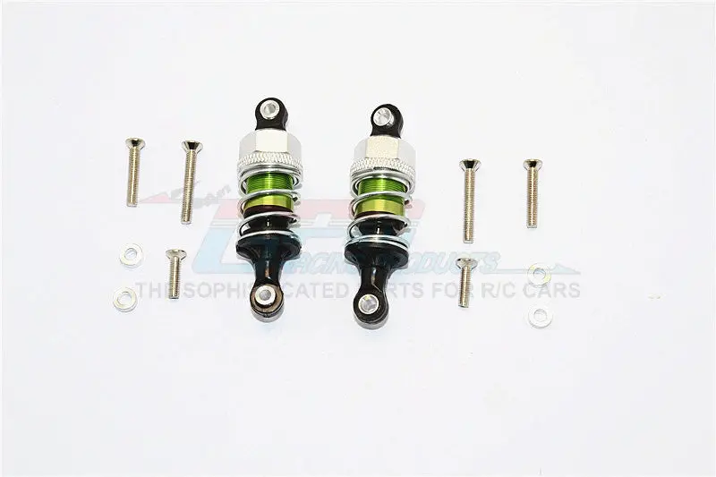 1/10 Touring -Plastic Ball Top Damper (50Mm) With Washers & Screws - 1Pr Set Green 1