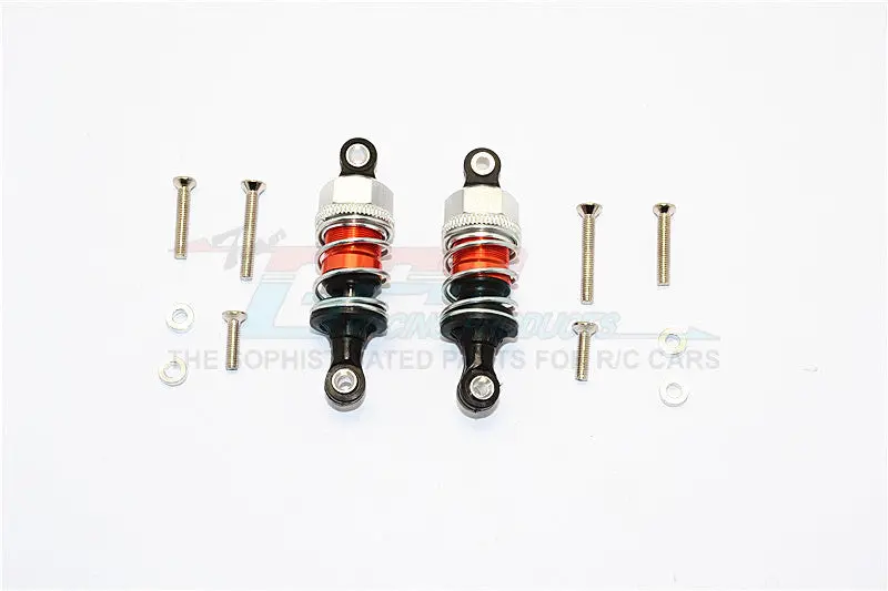 1/10 Touring -Plastic Ball Top Damper (50Mm) With Washers & Screws - 1Pr Set Orange 1