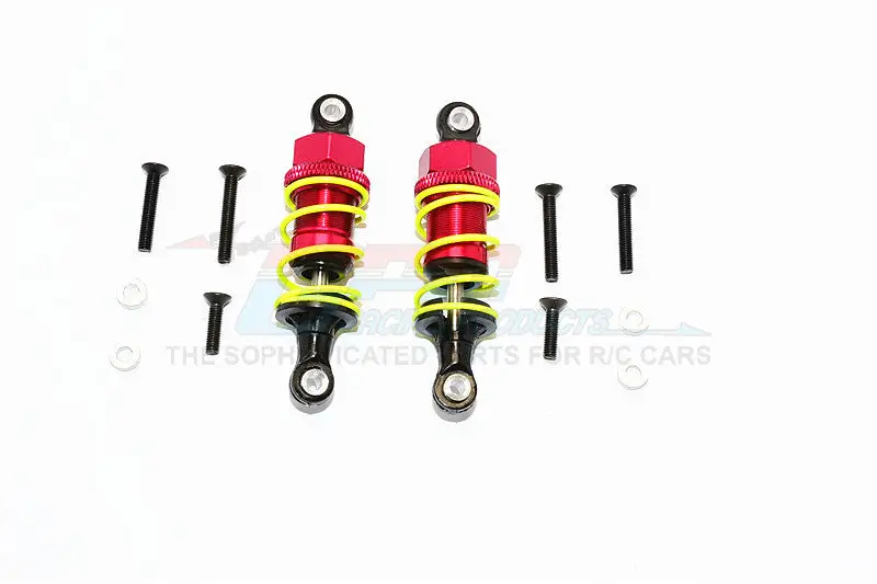 1/10 Touring -Plastic Ball Top Damper (50Mm) With Washers & Screws - 1Pr Set Red 1