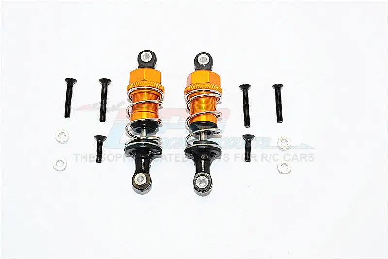 1/10 Touring -Plastic Ball Top Damper (55Mm) With Washers & Screws - 1Pr Set Gold 1