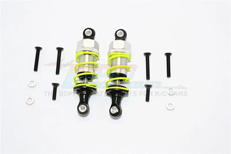 1/10 Touring -Plastic Ball Top Damper (55Mm) With Washers & Screws - 1Pr Set Silver 1