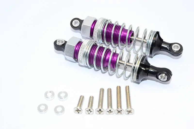 1/10 Touring - Plastic Ball Top Damper (70Mm) With Washers & Screws - 1Pr Set Purple 1