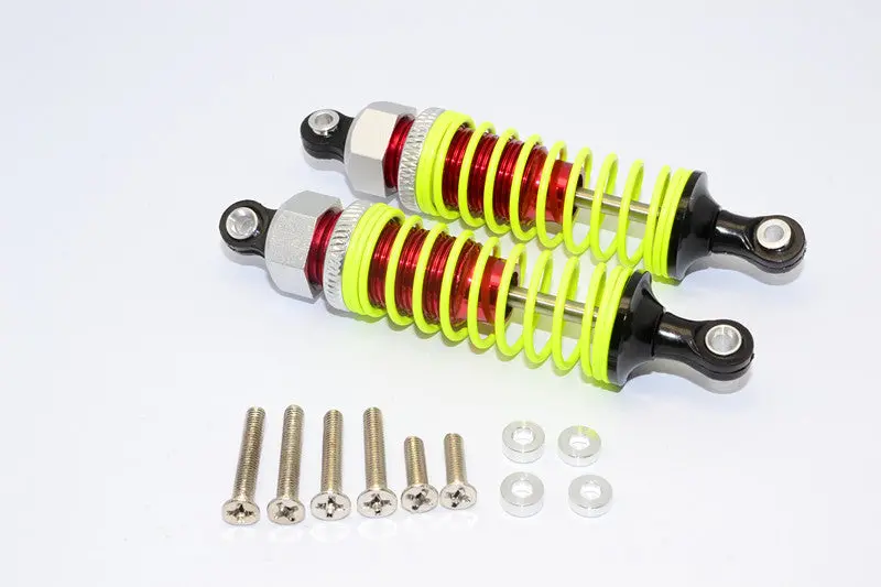 1/10 Touring - Plastic Ball Top Damper (75Mm) With Washers & Screws - 1Pr Set Red 1