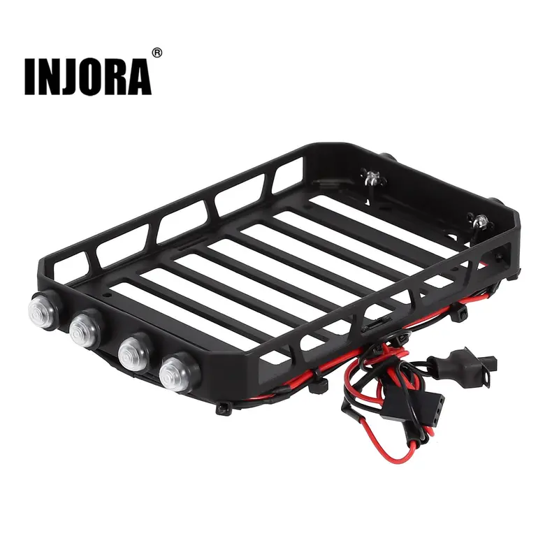 106*70Mm Luggage Roof Rack Carrier For 1/24 Rc Crawler Car Axial Scx24 Axi00002 Jeep Wrangler Jlu 1/16 Xiaomi Jimny - 1 Set Black 1