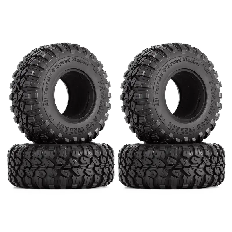118*44Mm 2.2" Rubber Wheel Tires For 1:10 Rc Crawler Car Traxxas Trx4 Trx6 Axial Scx10 90046 - 4Pc Set 1