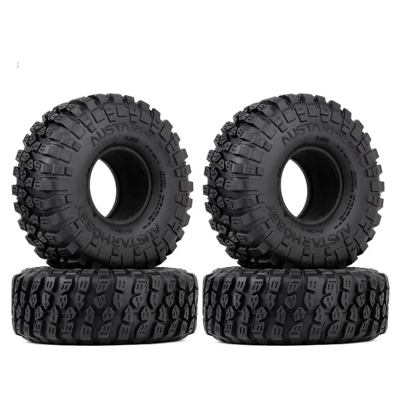 121*45Mm Soft Rubber Tire 1.9" Wheel Rock Terrain Tire For 1/10 Rc Crawler Car Traxxas Trx-4 Axial Scx10 90046 - 4Pc Set 1