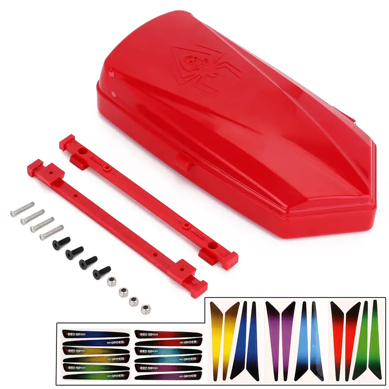 180*76Mm Plastic Roof Trunk Luggage Storage Box Decoration For 1/10 Rc Crawler Car Axial Scx10 90046 Traxxas Trx4 - 1 Set Red 1