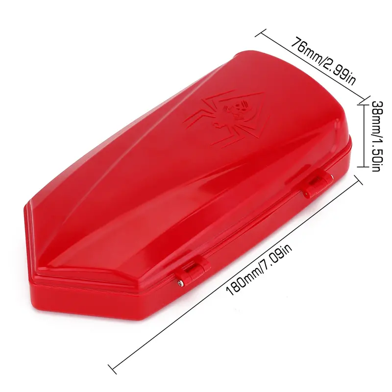 180*76Mm Plastic Roof Trunk Luggage Storage Box Decoration For 1/10 Rc Crawler Car Axial Scx10 90046 Traxxas Trx4 - 1 Set Red 2
