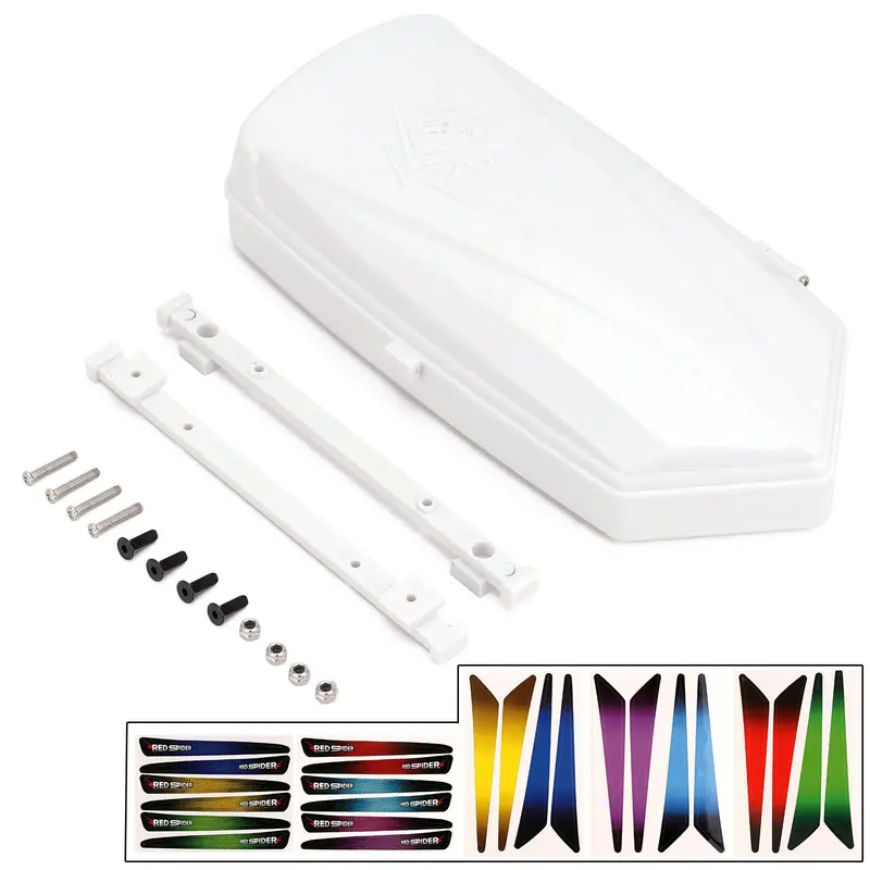 180*76Mm Plastic Roof Trunk Luggage Storage Box Decoration For 1/10 Rc Crawler Car Axial Scx10 90046 Traxxas Trx4 - 1 Set White 1