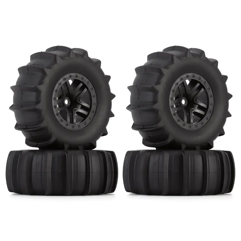 2.2" 3.0" Sling Shot Sand Snow Wheel Tires For 1/10 Rc Car Short Course Truck Traxxas Slash Losi 22S Dr10 Hpi - 4Pc Set 1