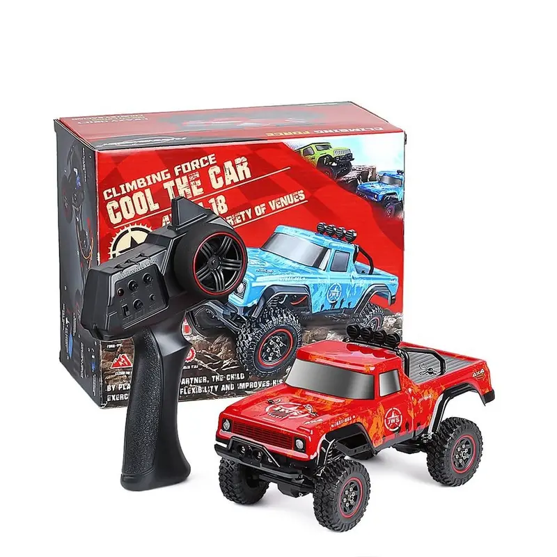 2.4G 1:18 Scale Rtr Rc Rock Crawler Car Off Road Climbing Rc Vehicle Truck Remote Control Pickup Rc Car Toy - 1 Set Red 1
