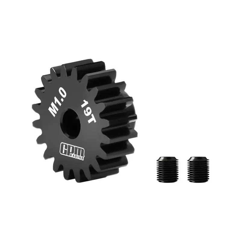 20Cr Steel Motor Gear 19T (Module:1.0Mm, Motor Tooth Diameter: 5.0Mm, Round Hole) Suitable For 1/8 Scale Models Of Arrma And Traxxas R/C Cars And Trucks 1
