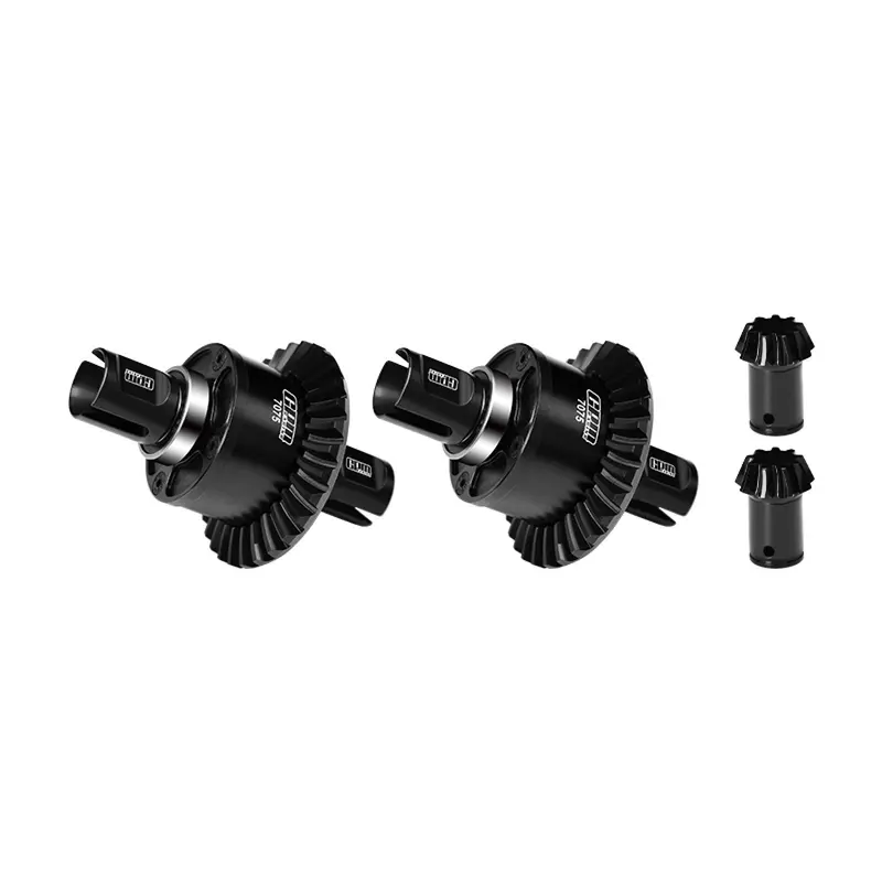 20Crintih Steel + 7075 Alloy Front & Rear Complete Differential 30/9T For Arrma 1/5 Kraton 8S Exb Outcast 8S Exb - Black 1