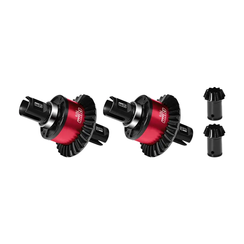 20Crintih Steel + 7075 Alloy Front & Rear Complete Differential 30/9T For Arrma 1/5 Kraton 8S Exb Outcast 8S Exb - Red 1