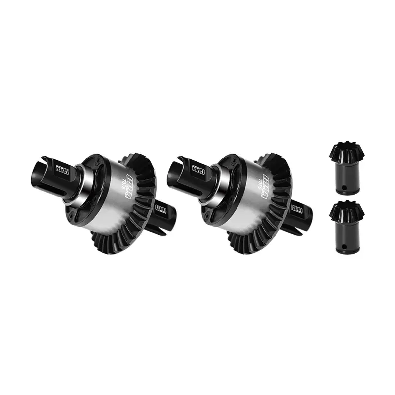 20Crintih Steel + 7075 Alloy Front & Rear Complete Differential 30/9T For Arrma 1/5 Kraton 8S Exb Outcast 8S Exb - Silver 1