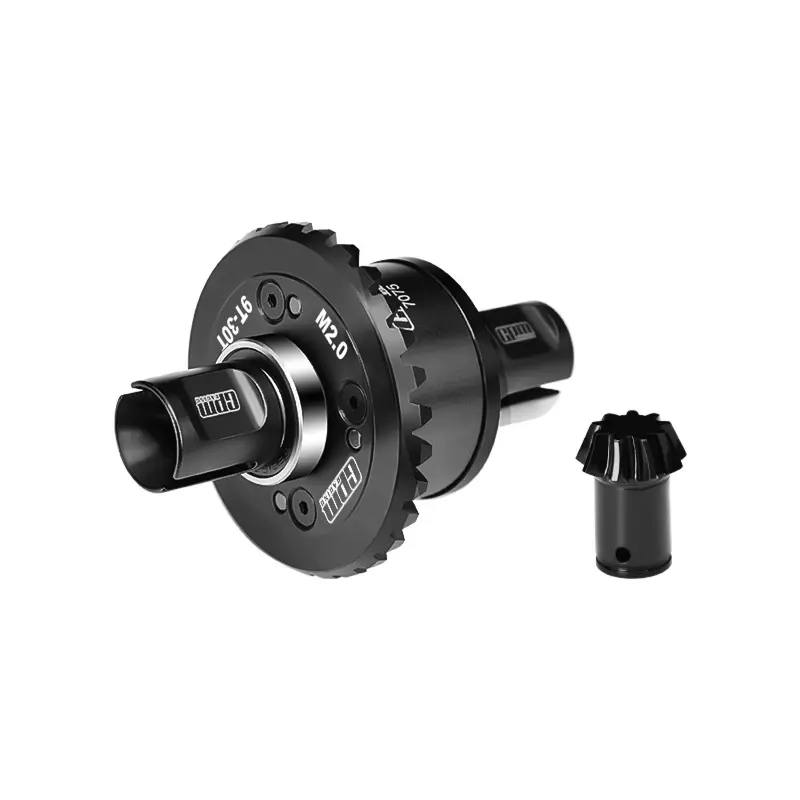 20Crintih Steel + Aluminum 7075 Alloy Front Or Rear Complete Differential 30/9T For Arrma 1:5 Kraton 8S Exb / Outcast 8S Exb - Black 2