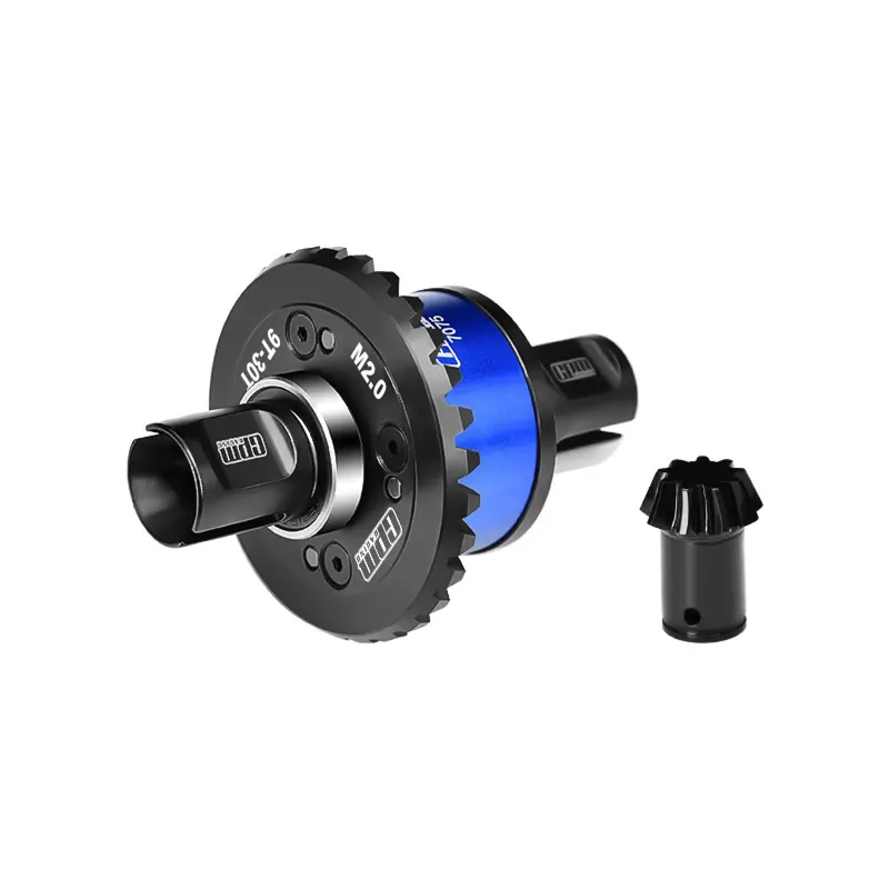 20Crintih Steel + Aluminum 7075 Alloy Front Or Rear Complete Differential 30/9T For Arrma 1:5 Kraton 8S Exb / Outcast 8S Exb - Blue 2