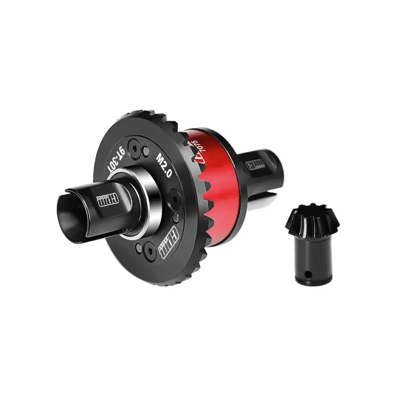 20Crintih Steel + Aluminum 7075 Alloy Front Or Rear Complete Differential 30/9T For Arrma 1:5 Kraton 8S Exb / Outcast 8S Exb - Red 2