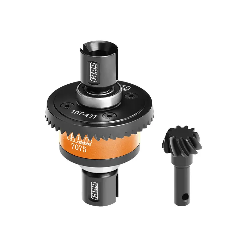 20Crmnti Steel + 7075 Alloy 10/43T Front Or Rear Complete Differential For Traxxas 1/8 4Wd Sledge Monster Truck-95076-4 Upgrades - Orange 1