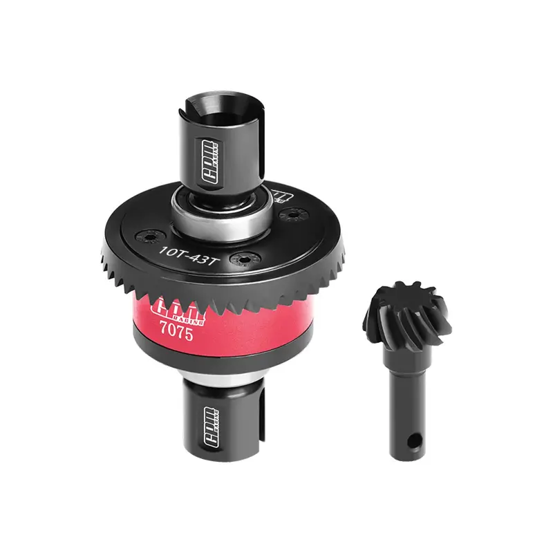 20Crmnti Steel + 7075 Alloy 10/43T Front Or Rear Complete Differential For Traxxas 1/8 4Wd Sledge Monster Truck-95076-4 Upgrades - Red 1