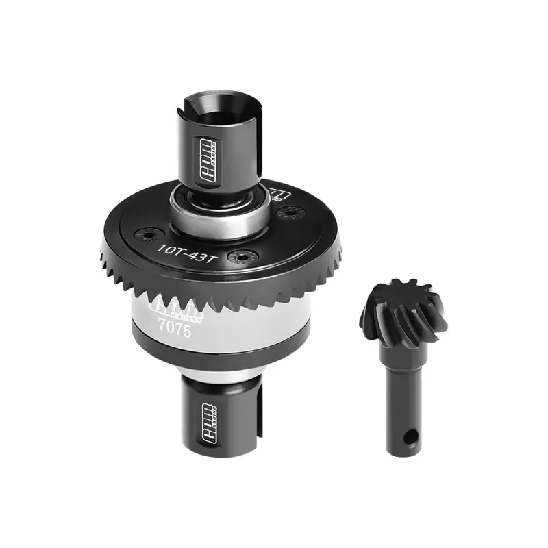 20Crmnti Steel + 7075 Alloy 10/43T Front Or Rear Complete Differential For Traxxas 1/8 4Wd Sledge Monster Truck-95076-4 Upgrades - Silver 1