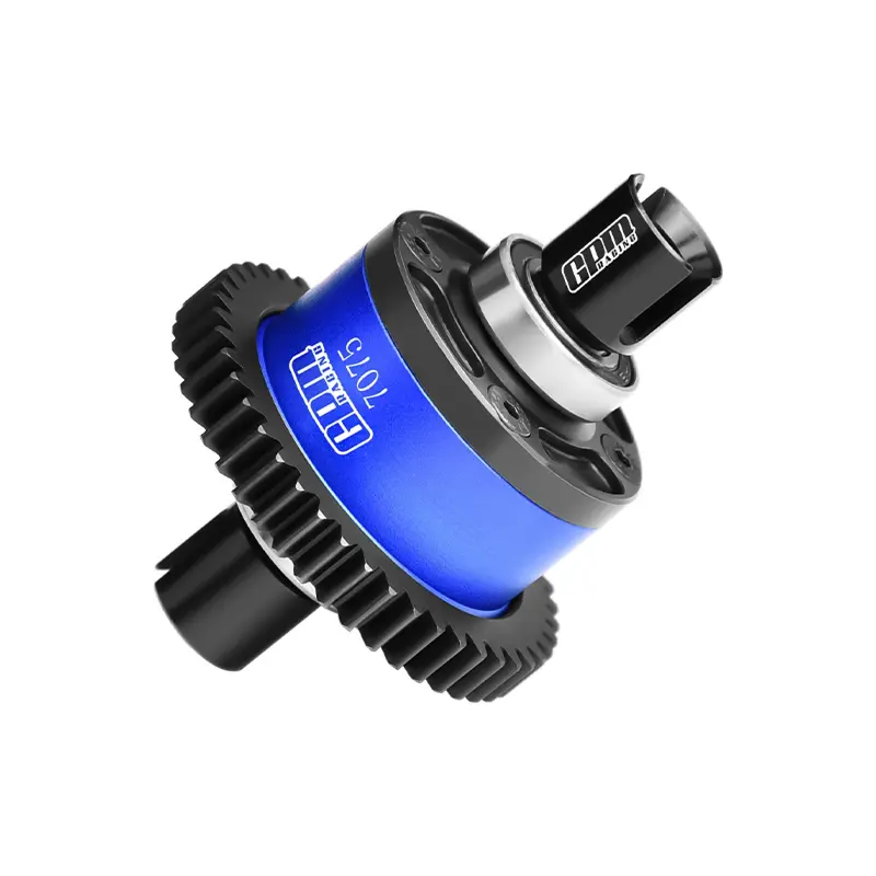 20Crmnti Steel + 7075 Alloy 46T Center Complete Differential For Traxxas 1/8 4Wd Sledge Monster Truck 95076-4 Upgrades - Blue 1