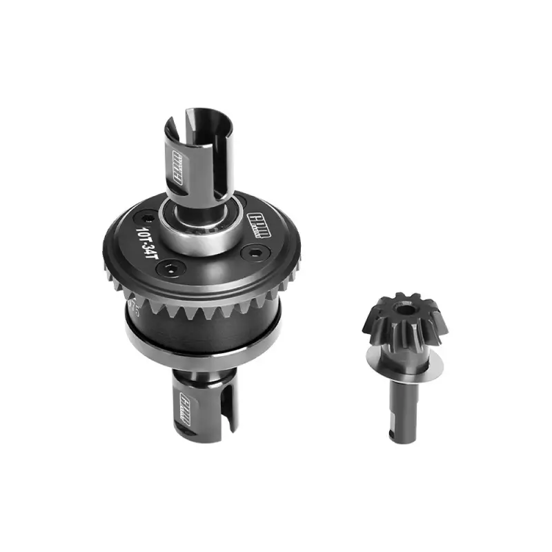 20Crmnti Steel + 7075 Alloy Front Or Rear Complete Differential For Arrma 1:8 Kraton 6S V6 / Notorious V6 / Outcast / Talion / 1:7 Mojave Exb / Fireteam / Big Rock 6S Upgrade Parts - Black 1