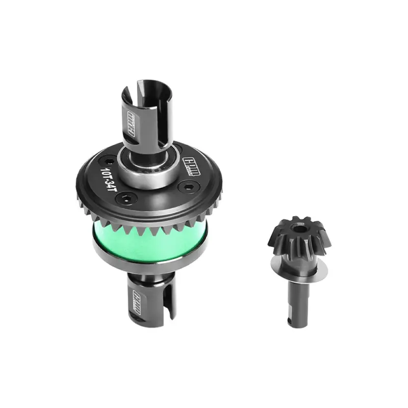 20Crmnti Steel + 7075 Alloy Front Or Rear Complete Differential For Arrma 1:8 Kraton 6S V6 / Notorious V6 / Outcast / Talion / 1:7 Mojave Exb / Fireteam / Big Rock 6S Upgrade Parts - Green 1