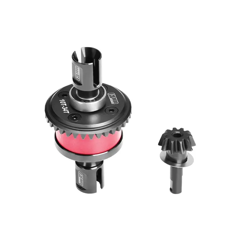 20Crmnti Steel + 7075 Alloy Front Or Rear Complete Differential For Arrma 1:8 Kraton 6S V6 / Notorious V6 / Outcast / Talion / 1:7 Mojave Exb / Fireteam / Big Rock 6S Upgrade Parts - Red 1