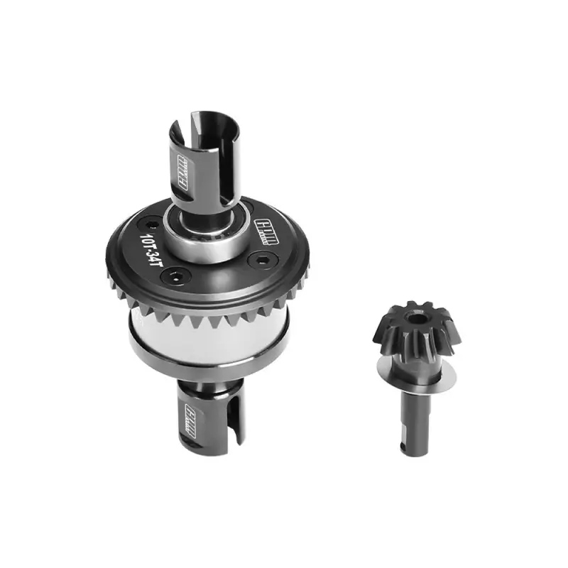 20Crmnti Steel + 7075 Alloy Front Or Rear Complete Differential For Arrma 1:8 Kraton 6S V6 / Notorious V6 / Outcast / Talion / 1:7 Mojave Exb / Fireteam / Big Rock 6S Upgrade Parts - Silver 1