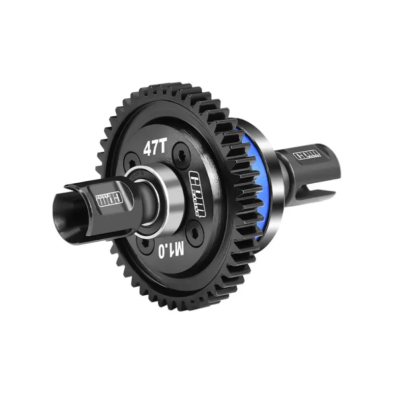 20Crmnti Steel Main Gear 47T  1.0 + Aluminum 7075 Alloy Center Complete Differential For Arrma 1:8 Kraton 6S / Outcast / Talion / Notorious / 1:7 Mojave 6S / Fireteam / Big Rock - Blue 1