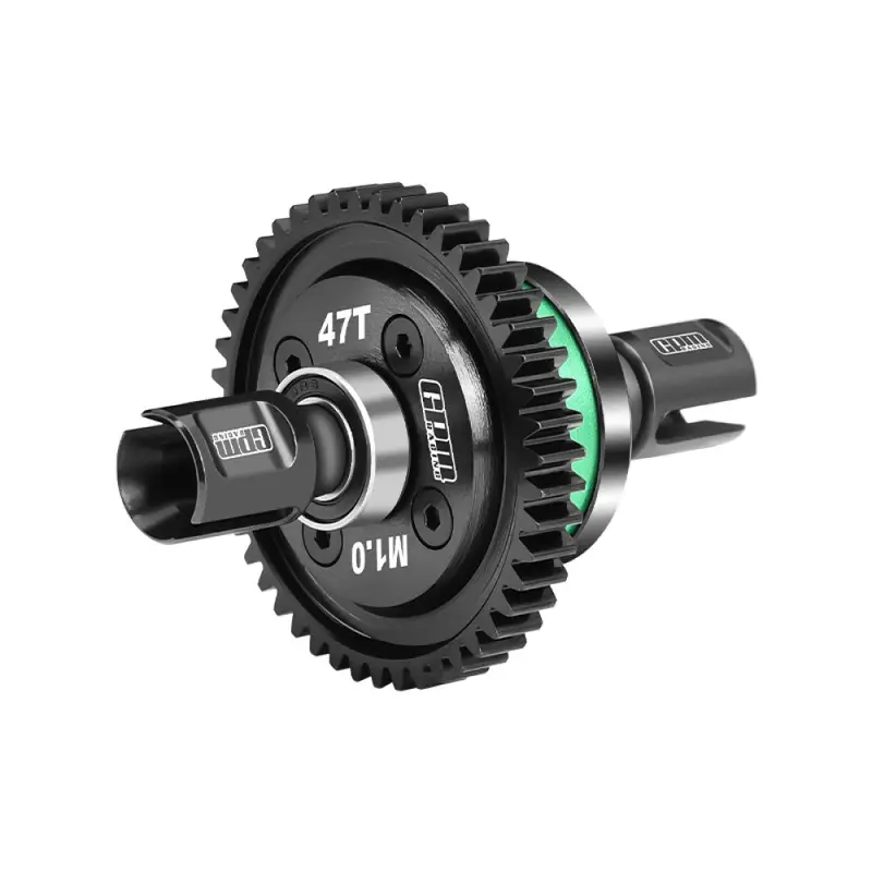 20Crmnti Steel Main Gear 47T  1.0 + Aluminum 7075 Alloy Center Complete Differential For Arrma 1:8 Kraton 6S / Outcast / Talion / Notorious / 1:7 Mojave 6S / Fireteam / Big Rock - Green 1