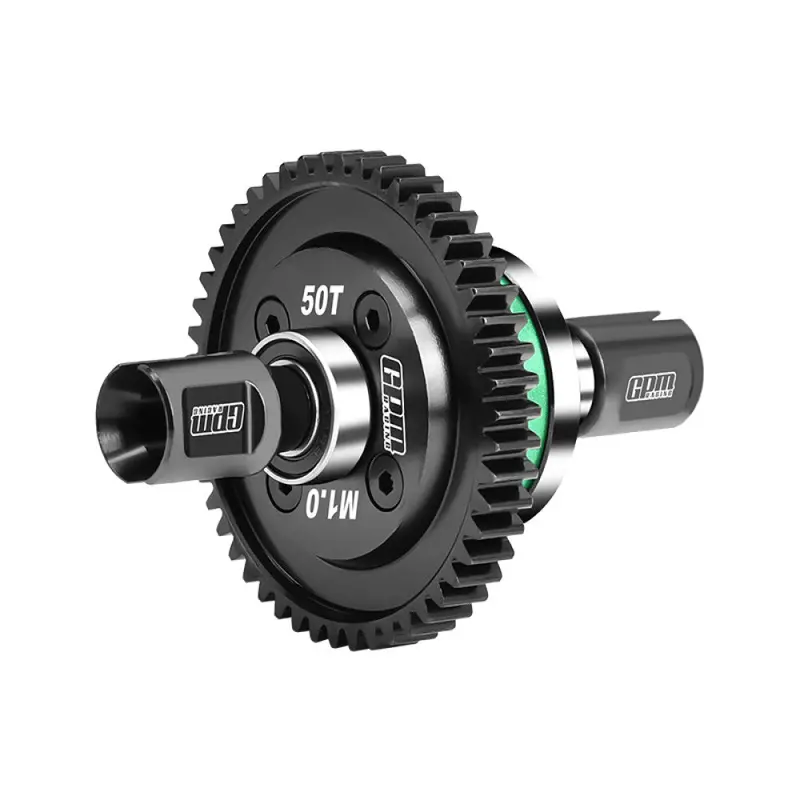 20Crmnti Steel Main Gear 50T  1.0 + Aluminum 7075 Alloy Center Complete Differential For Arrma 1:8 Kraton 6S / Outcast / Talion / Notorious / 1:7 Mojave 6S / Fireteam / Big Rock - Green 1