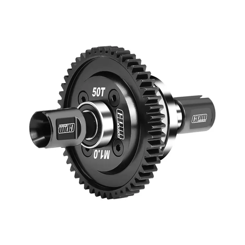 20Crmnti Steel Main Gear 50T  1.0 + Aluminum 7075 Alloy Center Complete Differential For Arrma 1:8 Kraton 6S / Outcast / Talion / Notorious / 1:7 Mojave 6S / Fireteam / Big Rock - Silver 1