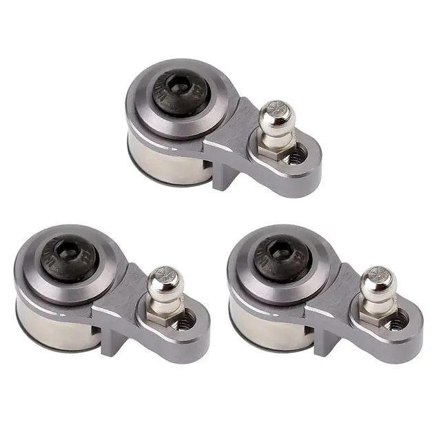 25T Aluminum Alloy Adjustable Damping Servo Arm For 1:10 Rc Crawler Car Traxxas Trx4 Trx6 Upgrade Parts - 3Pc Grey 1