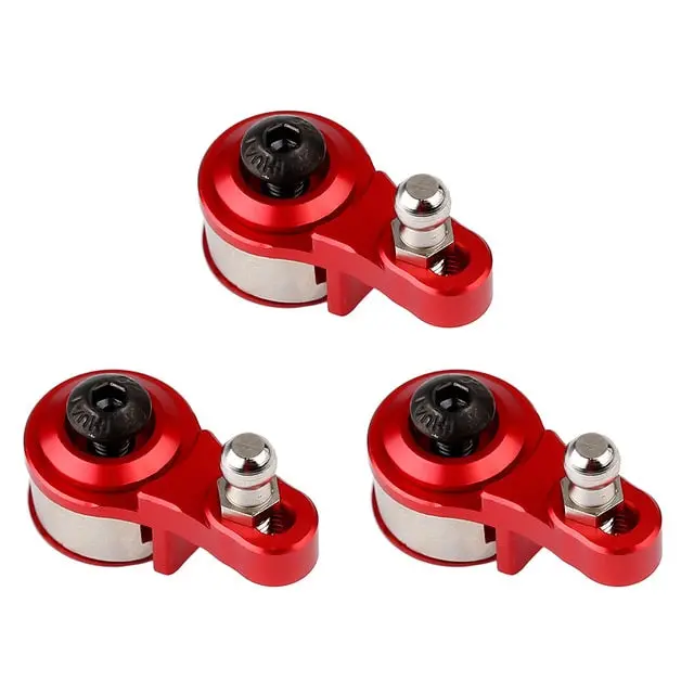 25T Aluminum Alloy Adjustable Damping Servo Arm For 1:10 Rc Crawler Car Traxxas Trx4 Trx6 Upgrade Parts - 3Pc Red 1