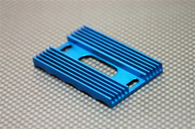 3Cell Aluminum Battery Stopper Plate Heat Sink - 1Pc Blue 1