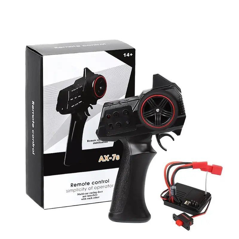3Ch 2.4Ghz Rc Car Remote Control Transimitter With 2 In 1 Receiver Esc For 1/14 1/16 1/18 1/24 Rc Car Crawler Scx24 Mn Wpl Model 1