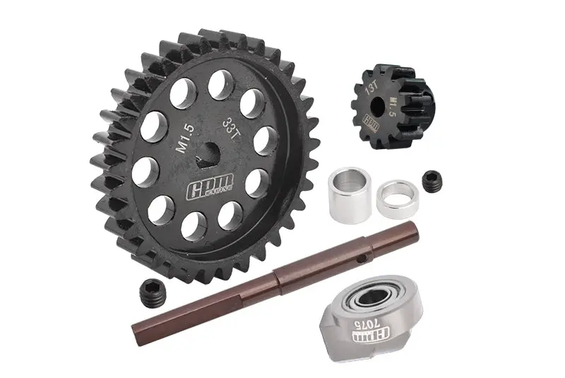 40Cr Carbon Steel M1.5 Spur Gear 33T + Motor Gear 13T For 1:5 Traxxas X Maxx 6S / X Maxx 8S / Xrt 8S Monster Truck 1