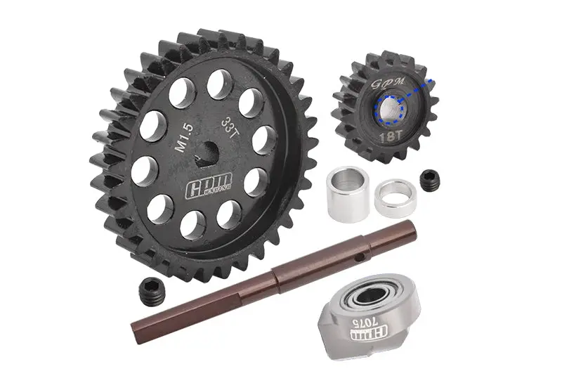 40Cr Carbon Steel M1.5 Spur Gear 33T + Motor Gear 18T For 1:5 Traxxas X Maxx 6S / X Maxx 8S / Xrt 8S Monster Truck 1