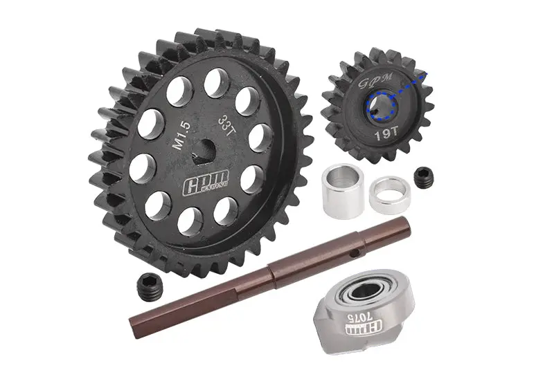 40Cr Carbon Steel M1.5 Spur Gear 33T + Motor Gear 19T For 1:5 Traxxas X Maxx 6S / X Maxx 8S / Xrt 8S Monster Truck 1