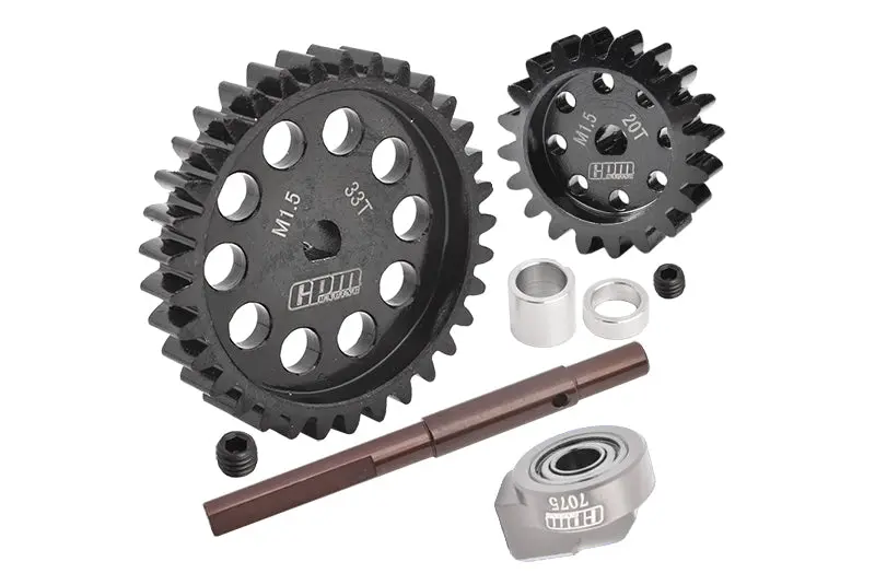 40Cr Carbon Steel M1.5 Spur Gear 33T + Motor Gear 20T For 1:5 Traxxas X Maxx 6S / X Maxx 8S / Xrt 8S Monster Truck 1