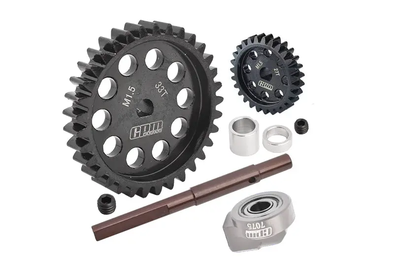 40Cr Carbon Steel M1.5 Spur Gear 33T + Motor Gear 27T For 1:5 Traxxas X Maxx 6S / X Maxx 8S / Xrt 8S Monster Truck 1