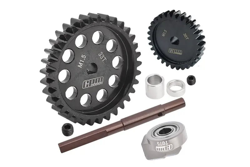 40Cr Carbon Steel M1.5 Spur Gear 33T + Motor Gear 30T For 1:5 Traxxas X Maxx 6S / X Maxx 8S / Xrt 8S Monster Truck 1