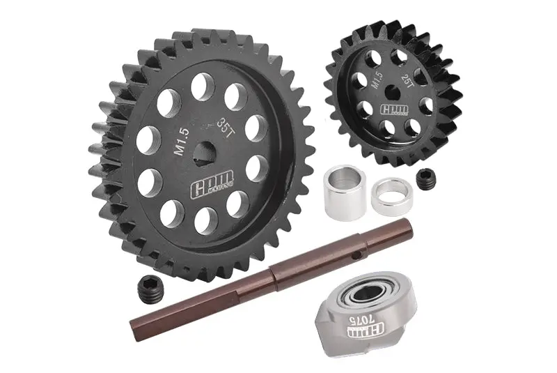 40Cr Carbon Steel M1.5 Spur Gear 35T + Motor Gear 25T For 1:5 Traxxas X Maxx 6S / X Maxx 8S / Xrt 8S Monster Truck 1