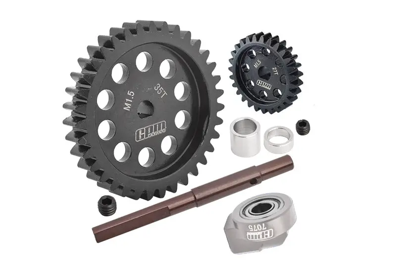 40Cr Carbon Steel M1.5 Spur Gear 35T + Motor Gear 27T For 1:5 Traxxas X Maxx 6S / X Maxx 8S / Xrt 8S Monster Truck 1