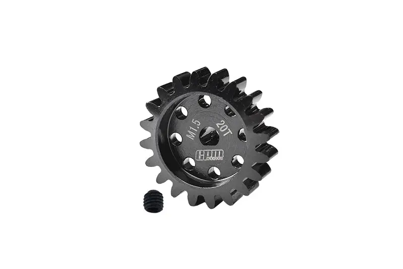 40Cr Steel Motor Gear 20T For 1:5 Traxxas X Maxx 6S / X Maxx 8S / Xrt 8S Monster Truck Upgrades - Black 1
