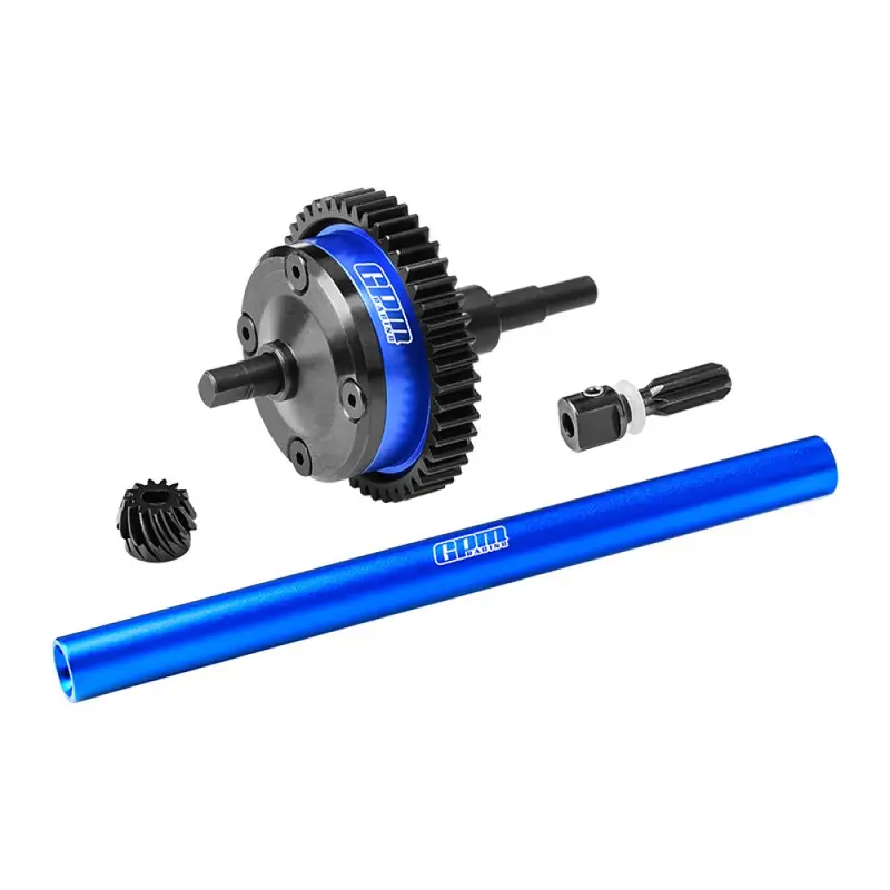 4140 Carbon Steel + 7075 Alloy Centre Complete Differential For Traxxas 1:16 Mini Maxx 4Wd 107154-1 / Mini Xrt Vxl-3S 108076-1 Monster Truck Upgrades - Blue 1