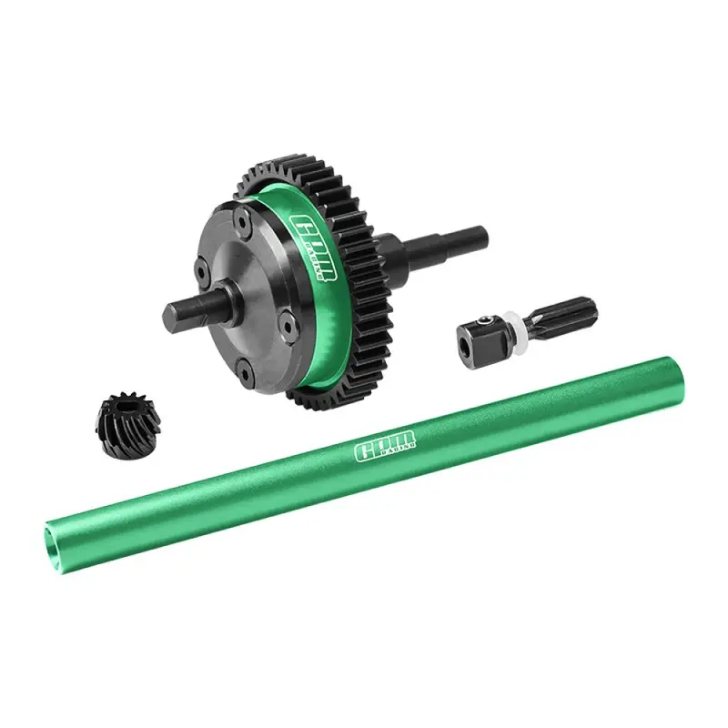 4140 Carbon Steel + 7075 Alloy Centre Complete Differential For Traxxas 1:16 Mini Maxx 4Wd 107154-1 / Mini Xrt Vxl-3S 108076-1 Monster Truck Upgrades - Green 1